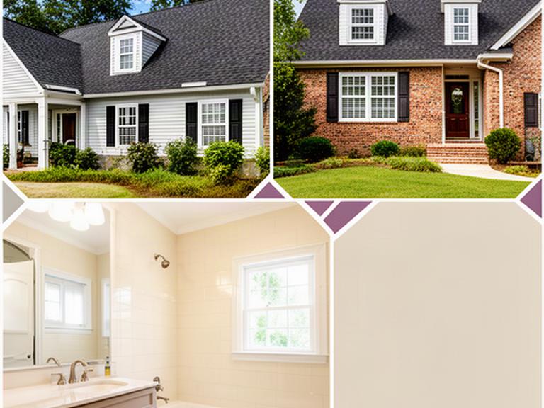 Masonry-style view of recent Charleston roofing, bathroom, and window improvement projects